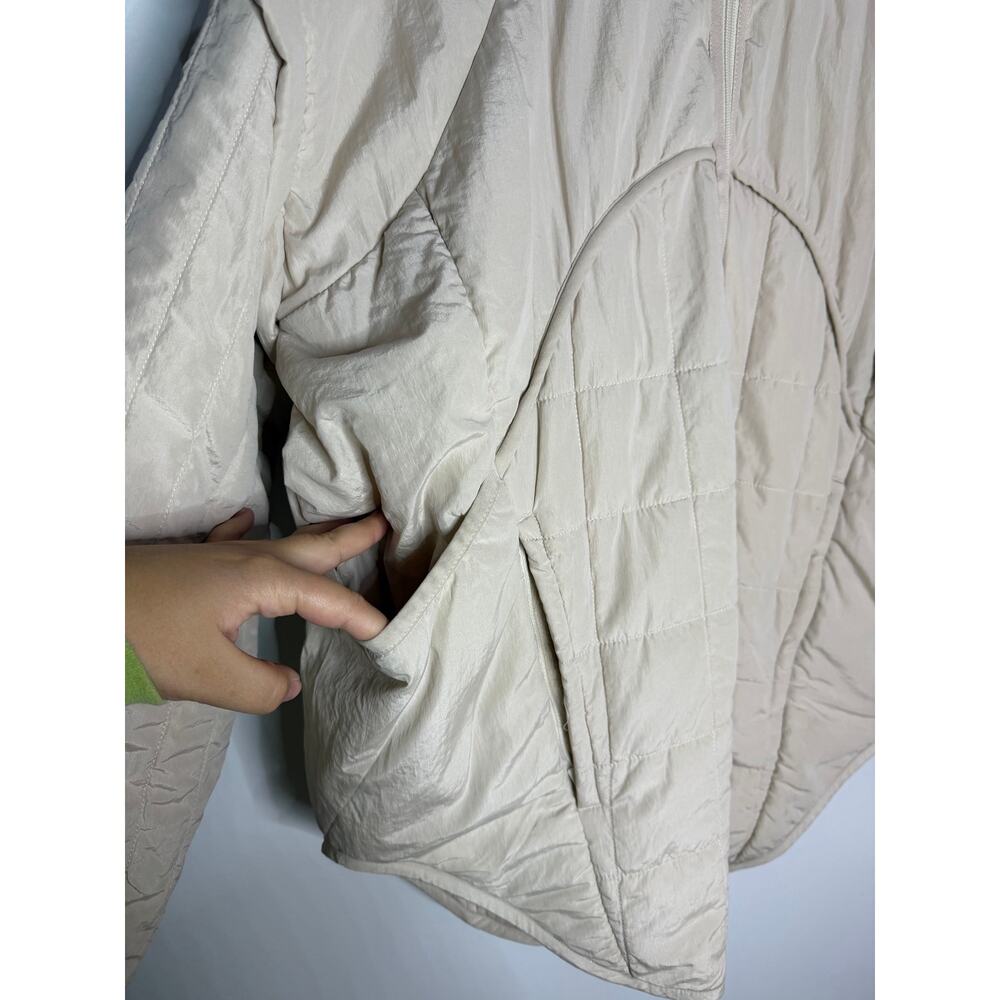 Free People Movement Priscilla Pullover in light beige quilted design Size M - Picture 5 of 8